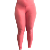 Microfiber Full Length Wide Waistband Leggings - Dusty Rose